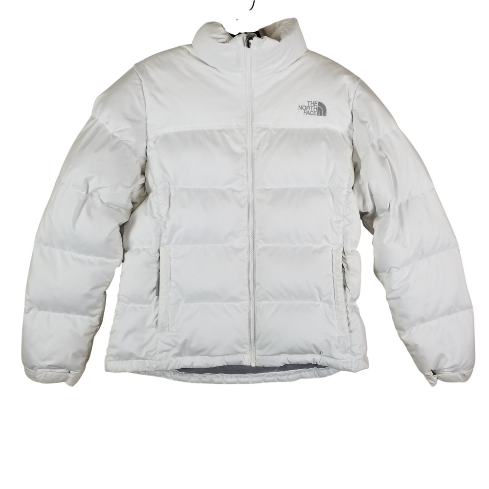 The North Face Womens White L 96 Nuptse Puffer Jacket Goose Down Puff Coat Ski
